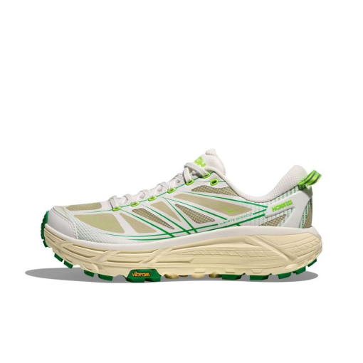 호카 오네오네 Mafate Speed 2 내마모성, 통기성이 좋은 로우탑 트레일 러닝 러닝 신발 남녀공용 화이트 그린