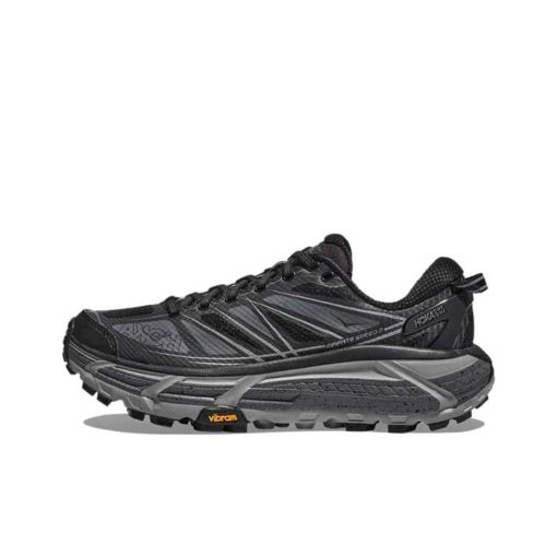 호카 오네오네 Mafate Speed 2 로우탑 캐주얼 러닝 신발 남성 블랙