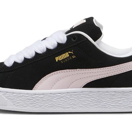 푸마 스웨이드 XL 내마모성 로우탑 스케이트보드 신발 남녀공용 화이트 블랙 핑크 395205-04