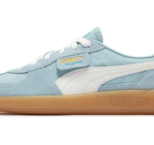 푸마 팔레르모 쿠셔닝 로우탑 스케이트보드 신발 남녀공용 블루 화이트 399341-02