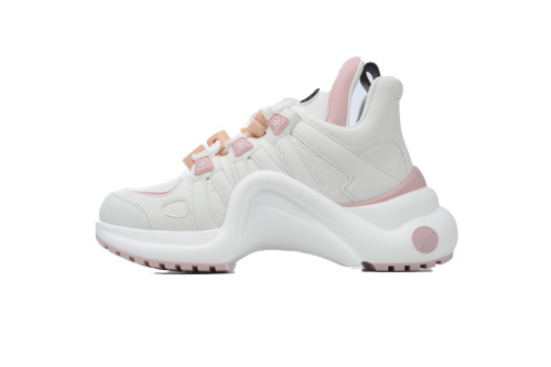 LOUIS VUITTON 아치라이트 로우탑 캐주얼화 여성 화이트 핑크 1AD287