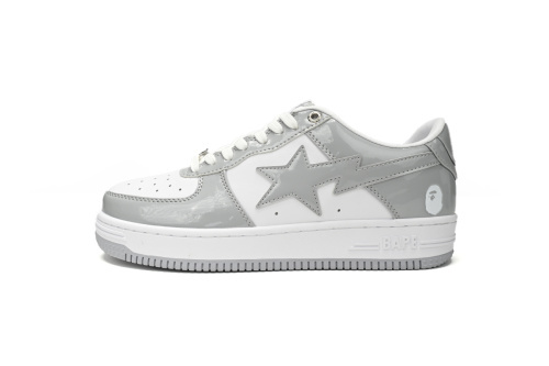 베이핑 에이프 로우 탑 1170-191-021 A Bathing Ape Bape Sta Low White Grey Rao Noodles