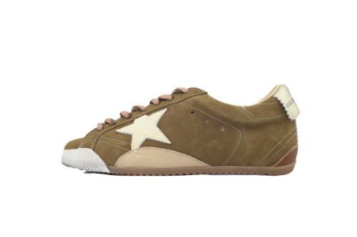골든 구스 스타일리시 캐주얼 더티 스니커즈 골든구스 트루 스타 '화이트 브라운'