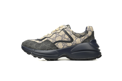 구찌 라이톤 클래식하고 클래식한 라운드 토 레이스업 청키 스니커즈 692909 UIQ20 1060