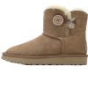 UGG 플리스 안감 웜 스노우 부츠 1016422 UGG 베일리 미니 베일리 버튼 II 부츠 브라운